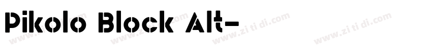 Pikolo Block Alt字体转换